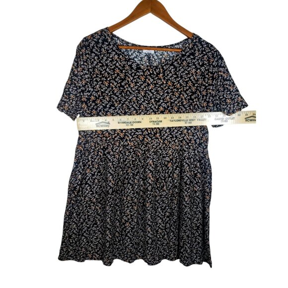 CottonOn Black Floral Babydoll Mini Dress Women S Grunge Goth Coquette Fairycore - Picture 7 of 7
